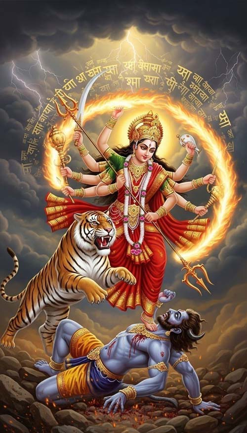 Maa Mahagauri Navratri 2025 Image